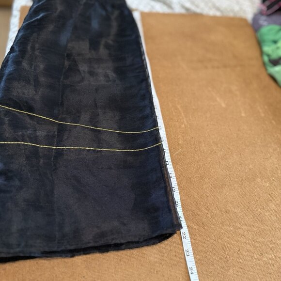 Vintage 220 Hickory 90's Artsy Skirt LP Embroidery Sheer Overlay Gold Glam Party - Picture 12 of 13